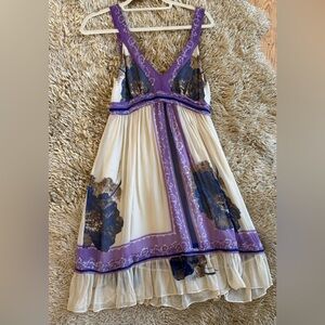 Lilly Pulitzer Purple and Cream Floral Mini Dress